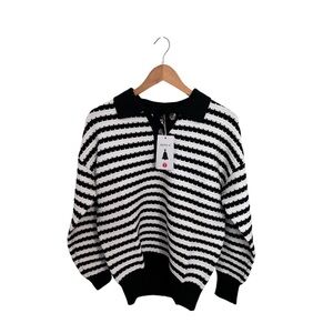 Monochrome Striped Women's Sweater